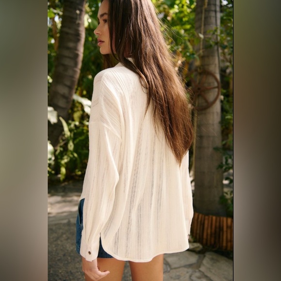 FREE PEOPLE Scottie Top/BUTTON DOWN BLOUSE - Picture 2 of 8